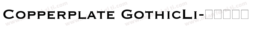 Copperplate GothicLi字体转换